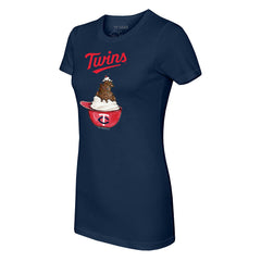 Minnesota Twins Tiny Turnip Women's Sundae Helmet T-Shirt - MLB