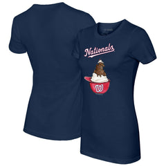 Washington Nationals Tiny Turnip Women's Sundae Helmet T-Shirt - MLB
