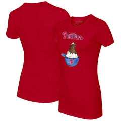 Philadelphia Phillies Tiny Turnip Women's Sundae Helmet T-Shirt - MLB