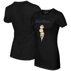 Miami Marlins Tiny Turnip Women's Triple Scoop T-Shirt - MLB