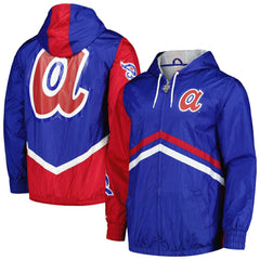 Atlanta Braves Mitchell & Ness Undeniable Full-Zip Hoodie Windbreaker Jacket - MLB