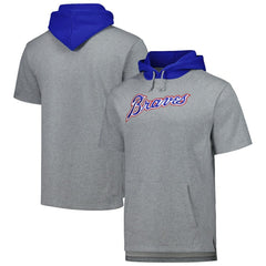 Atlanta Braves Mitchell & Ness Postgame Short Sleeve Pullover Hoodie - MLB