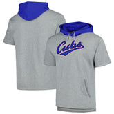 Chicago Cubs Mitchell & Ness Postgame Short Sleeve Pullover Hoodie - MLB