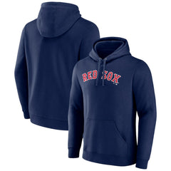 Boston Red Sox Official Wordmark Fitted Pullover Hoodie - MLB