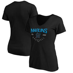 Miami Marlins Women's Core Live For It V-Neck T-Shirt - MLB