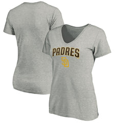 San Diego Padres Women's Core Team Lock Up Wordmark V-Neck T-Shirt - MLB