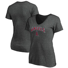 Los Angeles Angels Women's Core Team Lock Up V-Neck T-Shirt - MLB