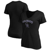 Colorado Rockies Women's Core Team Lock Up V-Neck T-Shirt - MLB