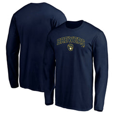 Milwaukee Brewers Team Lock Up Wordmark Long Sleeve T-Shirt - MLB