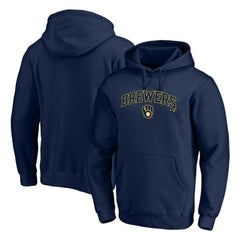 Milwaukee Brewers Team Lock Up Wordmark Pullover Hoodie - MLB