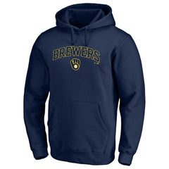 Milwaukee Brewers Team Lock Up Wordmark Pullover Hoodie - MLB