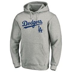 Los Angeles Dodgers Team Lock Up Wordmark Pullover Hoodie - MLB