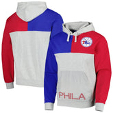 Philadelphia 76ers Tie-Breaker Pullover Hoodie Heather Gray - NBA