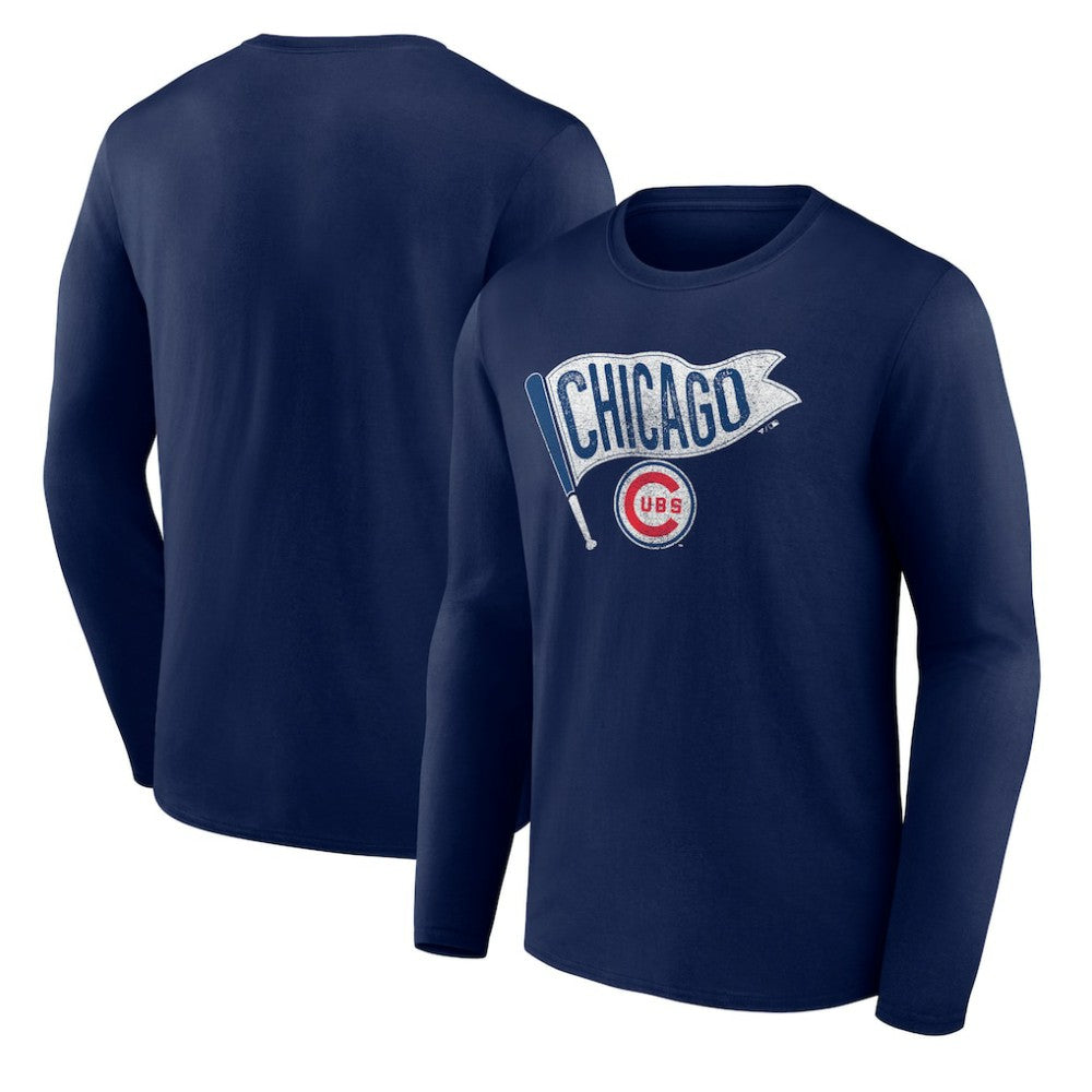 Chicago Cubs Flag Long Sleeve T-Shirt - MLB