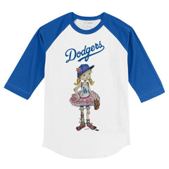 Los Angeles Dodgers Tiny Turnip Youth Babes 3/4-Sleeve Raglan T-Shirt - MLB