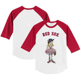Boston Red Sox Tiny Turnip Youth Babes 3/4-Sleeve Raglan T-Shirt - MLB