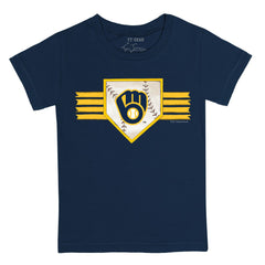 Milwaukee Brewers Tiny Turnip Youth Base Stripe T-Shirt - MLB