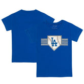Los Angeles Dodgers Tiny Turnip Youth Base Stripe T-Shirt - MLB