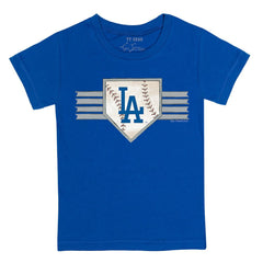 Los Angeles Dodgers Tiny Turnip Youth Base Stripe T-Shirt - MLB