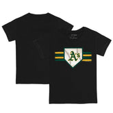 Athletics Tiny Turnip Youth Base Stripe T-Shirt - MLB