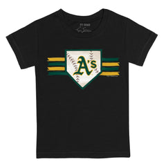 Athletics Tiny Turnip Youth Base Stripe T-Shirt - MLB
