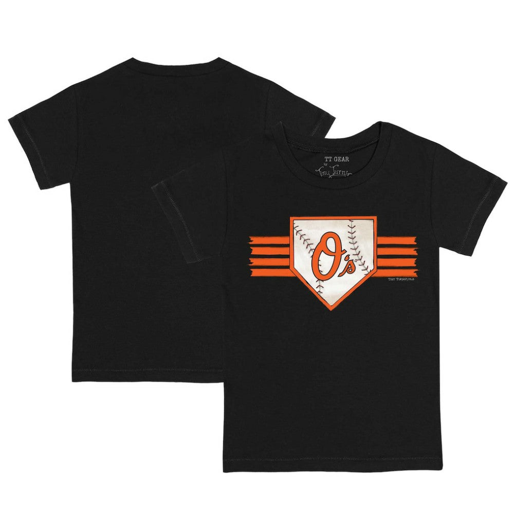 Baltimore Orioles Tiny Turnip Youth Base Stripe T-Shirt - MLB