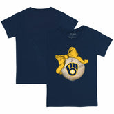 Milwaukee Brewers Tiny Turnip Youth Baseball Bow T-Shirt - MLB