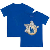 Los Angeles Dodgers Tiny Turnip Youth Baseball Bow T-Shirt - MLB