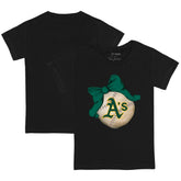 Athletics Tiny Turnip Youth Baseball Bow T-Shirt - MLB