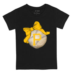 Pittsburgh Pirates Tiny Turnip Youth Baseball Bow T-Shirt - MLB