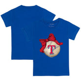 Texas Rangers Tiny Turnip Youth Baseball Bow T-Shirt - MLB