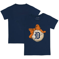 Detroit Tigers Tiny Turnip Youth Baseball Bow T-Shirt - MLB