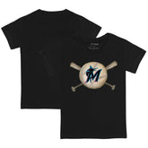 Miami Marlins Tiny Turnip Youth Baseball Cross Bats T-Shirt - MLB