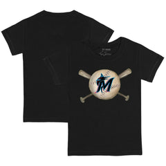 Miami Marlins Tiny Turnip Youth Baseball Cross Bats T-Shirt - MLB
