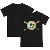 Athletics Tiny Turnip Youth Baseball Cross Bats T-Shirt - MLB