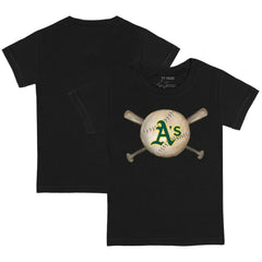 Athletics Tiny Turnip Youth Baseball Cross Bats T-Shirt - MLB