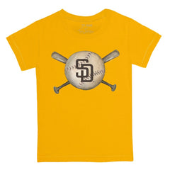 San Diego Padres Tiny Turnip Youth Baseball Cross Bats T-Shirt - MLB