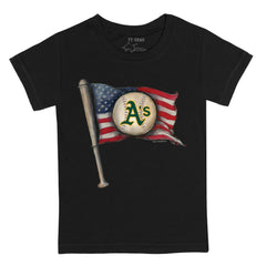 Athletics Tiny Turnip Youth Baseball Flag T-Shirt - MLB