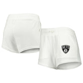 Brooklyn Nets Concepts Sport Women's Sunray Shorts White - NBA