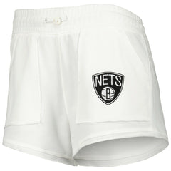 Brooklyn Nets Concepts Sport Women's Sunray Shorts White - NBA