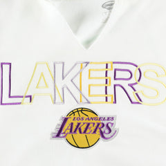 Los Angeles Lakers Concepts Sport Women's Sunray Notch Neck Long Sleeve Top White - NBA