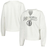Brooklyn Nets Concepts Sport Women's Sunray Notch Neck Long Sleeve Top White - NBA