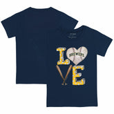 Milwaukee Brewers Tiny Turnip Youth Baseball Love T-Shirt - MLB