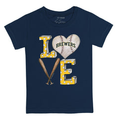 Milwaukee Brewers Tiny Turnip Youth Baseball Love T-Shirt - MLB
