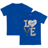 Los Angeles Dodgers Tiny Turnip Youth Baseball Love T-Shirt - MLB