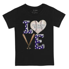 Colorado Rockies Tiny Turnip Youth Baseball Love T-Shirt - MLB