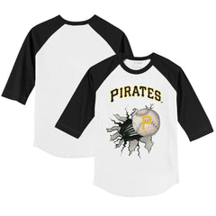 Pittsburgh Pirates Tiny Turnip Youth Baseball Tear 3/4-Sleeve Raglan T-Shirt - MLB