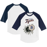 Detroit Tigers Tiny Turnip Youth Baseball Tear 3/4-Sleeve Raglan T-Shirt - MLB