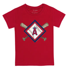 Los Angeles Angels Tiny Turnip Youth Diamond Cross Bats T-Shirt - MLB