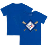 Toronto Blue Jays Tiny Turnip Youth Diamond Cross Bats T-Shirt - MLB